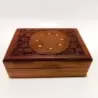 Artizanat India | Cutii din lemn caseta cu balamale metalice maro 18cm  | 5846